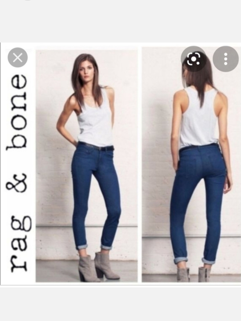 Rag & Bone High-Rise Jeans Skye Blue Lightweight Skinny Sz 28